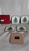 SPODE Christmas Tree decorated coasters English