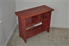 Refurbished solid wood storage shelf burgundy