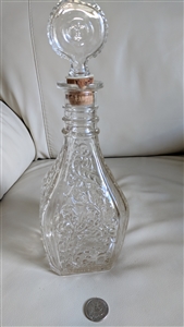 Amazing pressed glass decanter 1960