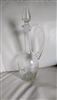 Slim and tall vintage etched glass decanter unique