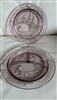 Tiara pink Indiana Glass Nursery Rhymes plates