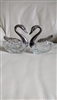 Hong Kong Swans salt cellar silver plated metal