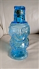 Jolly Mountaineer Decanter Indiana Blue glass