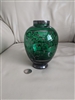 Italian Florence glass  vase silver overlay decor