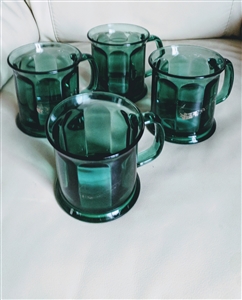 Emerald green glass mugs with NIKE emblem