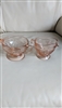 Sharon Pink Federal Glass creamer and sugar bowl