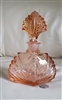 Depression Pink Glass Art Deco perfume bottle