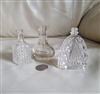 Vintage glass perfume bottles in various design
