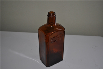 Bodegas vintage alcohol bottle brown amber