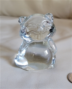 Racoon glass/crystal paperweight