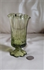 Rose Green by Fenton glass handkerchief holder