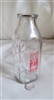 Duraglas milk bottle with advertising One Pint