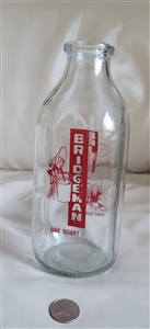 One Quart vintage Bottle with advertising vintage