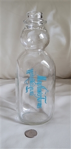 Owens Illinois vintage milk bottle with advertising