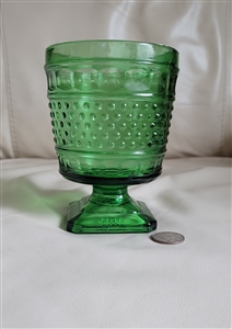 NAPCO USA green glass goblet vase