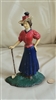 Cast iron woman golfer door stop decor