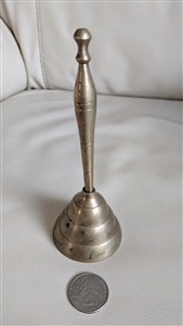 Brass hand forged dinner sick call bell from India