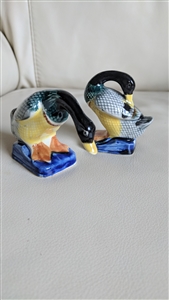 Japanese porcelain ducks or gees decorative items