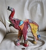 Paper mache elephant patchwork Sari fabric pattern