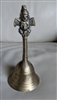 Brass bell Hindu Garuda winged God hand forged