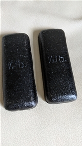 Merchant scale weights half a pound iron set of two