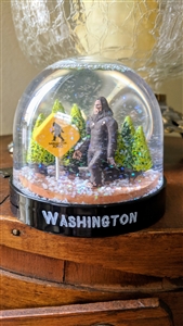 Sasquatch Washington state snow globe