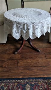 Large crochet table cloth in beautiful pattern