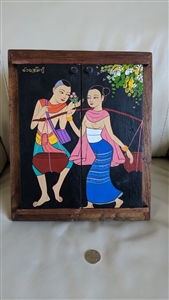 Wooden picture frame wall hanging from India