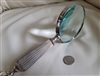 Magnifying glass large silver plated encasing