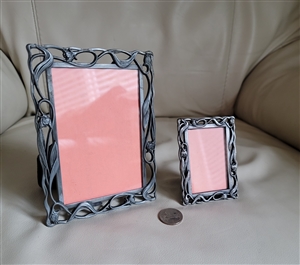 Picture frame metal floral border set of two