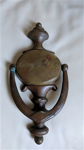 Antique brass bronze door knocker English
