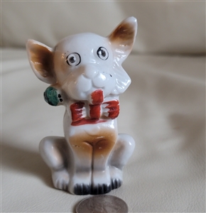 Dog Japanese porcelain figurines display