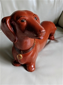 Brown Dachshund heavy door stop composite decor