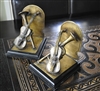 Bronze brass trumped and violin bookends