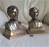 Abe Lincoln bookends metal cast library display