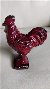 Cast Iron Burgundy Rooster paperweight