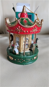 Hard plastic musical Carousel ornament