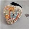 Kashmir paper mache heart shaped butterflies box