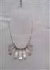 Avangard silver ton chunky necklace with pendant