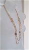 Elegant gold tone multistrand pendants necklace