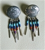 Navajo sterling Thunderbirds stud earring signed