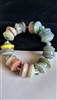 Glass beads colorful stretch bracelet