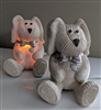 Pearl color set of two Bunnies night light lamps