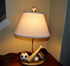 All sports decorated ceramic table lamp