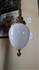 Oval milk glass shade ceiling lamp Underwriters