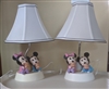 Baby Mickey and Minnie lamps with shades Disney