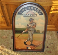 Colorado Rockies wooden board display