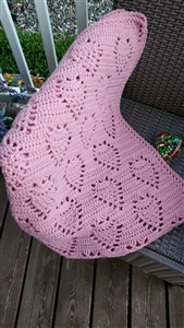 Soft Hearts blanket hand knitted throw blanket