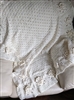 Seashells roses hand crochet white yarn blanket