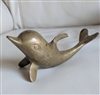 Arching Dolphin brass sculpture paperweight decor
